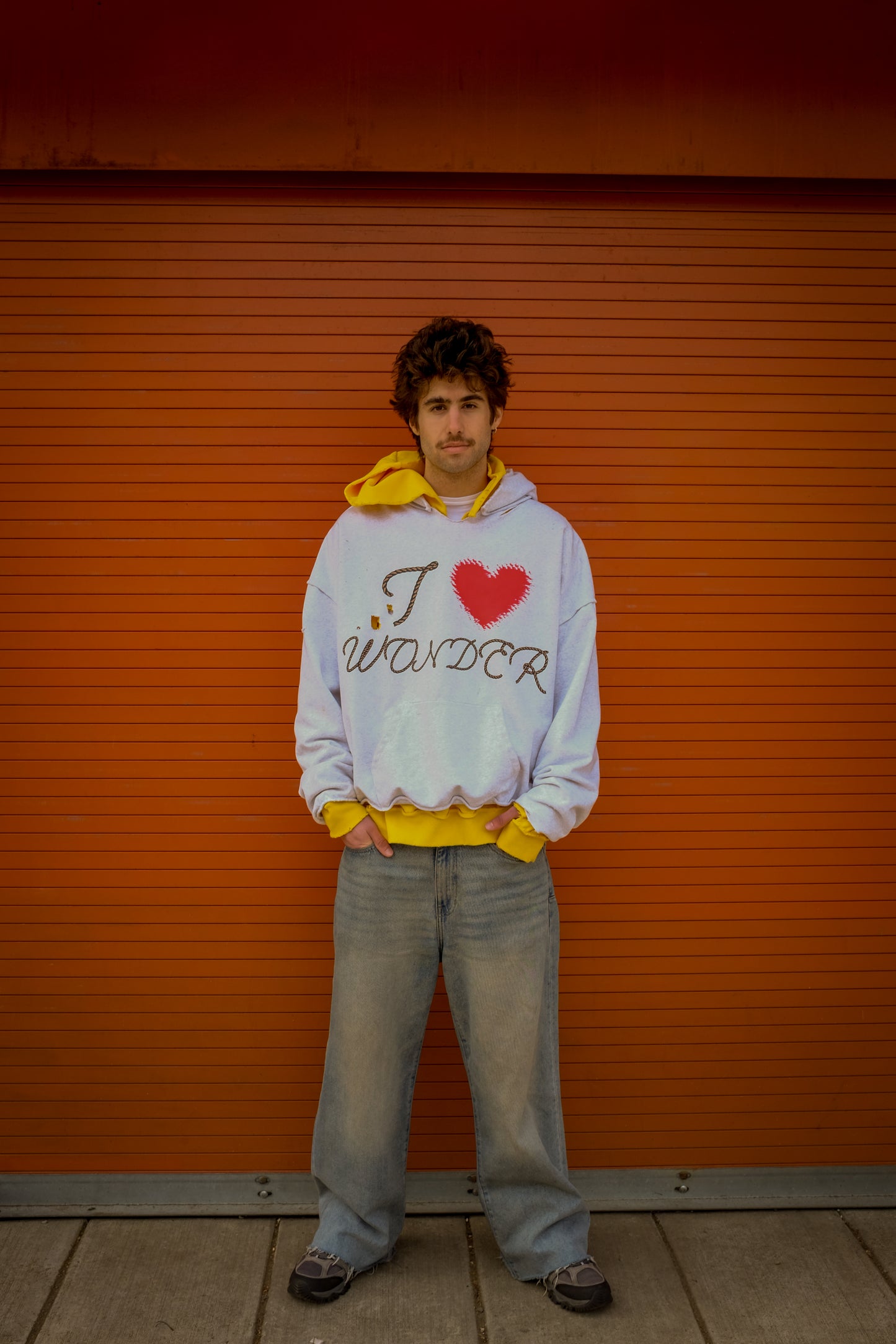 I Heart Wonder Distressed Hoodie